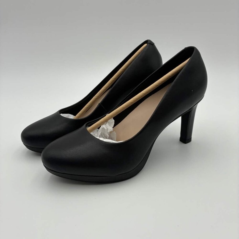 Clarks Ambyr Joy Black Leather Pumps Heels Womens 5.5M 26157764